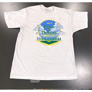 Hanes Field of Dreams T-Shirt Mens XL White Excellent 1989 Vintage Iowa Movie